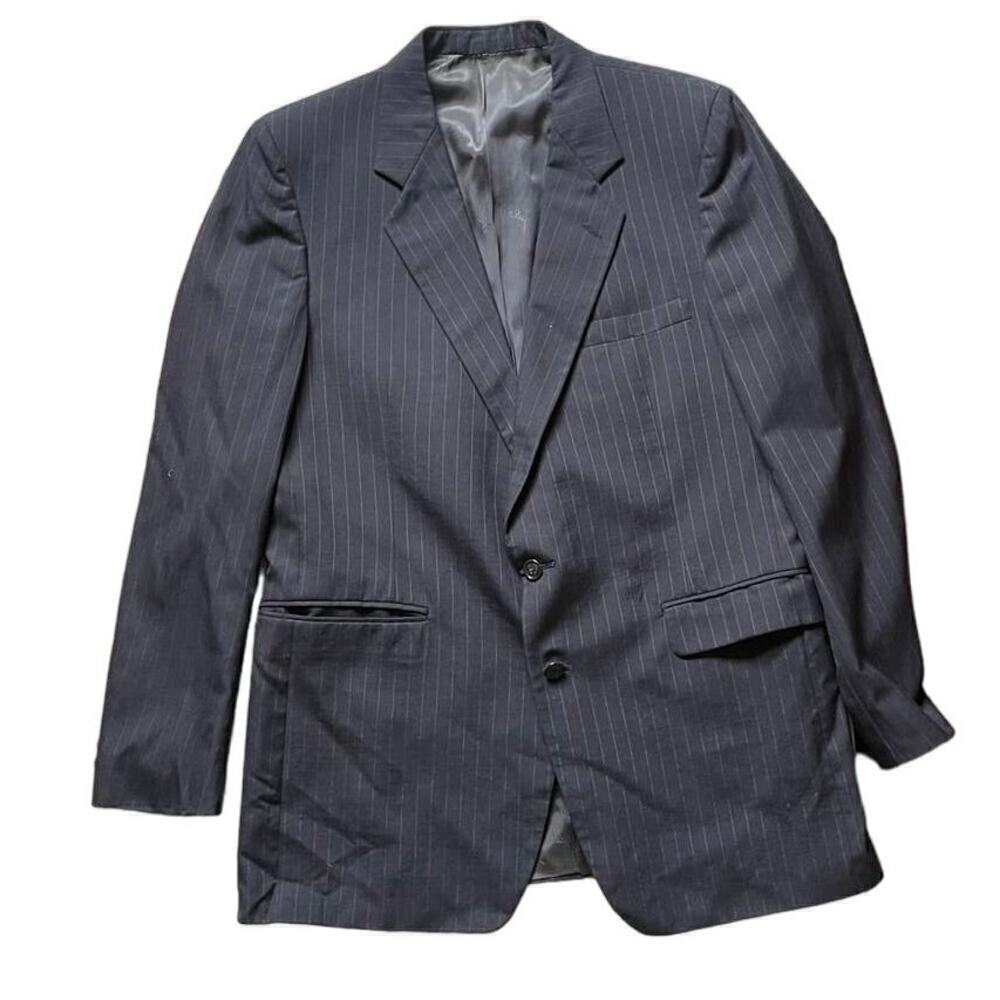 Givenchy Gentleman Vintage Navy Pinstripe Blazer • Size 44 US / 52 EU / XL 🗣
